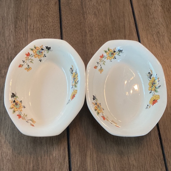 Two Vintage small dish from Homer Laughlin octagonal / oval small dish / plate - Picture 3 of 10